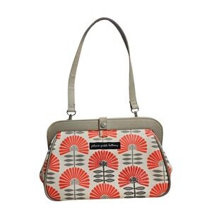 Petunia Pickle Bottom Diaper Bag Red Orange Coral Shoulder Floral Waterproof